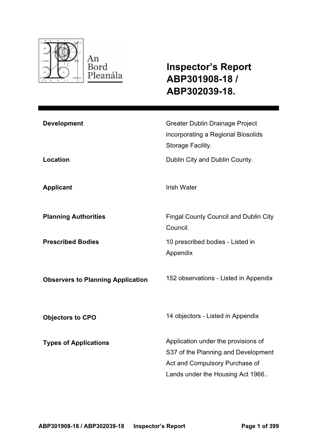 Inspectors Report (302/R302039.Pdf, .PDF Format 2249KB)