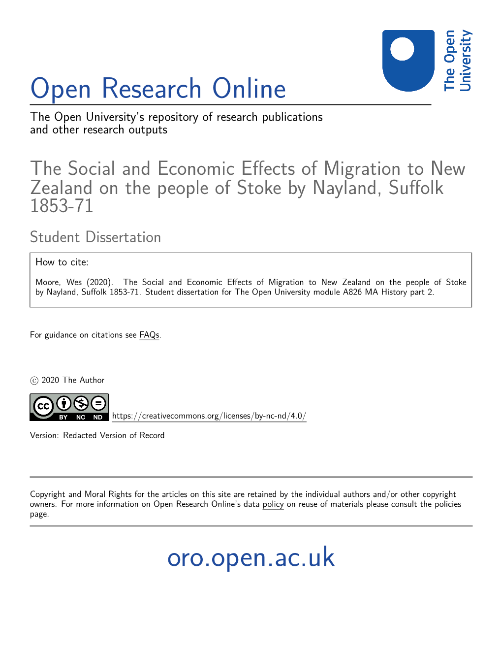 Open Research Online Oro.Open.Ac.Uk