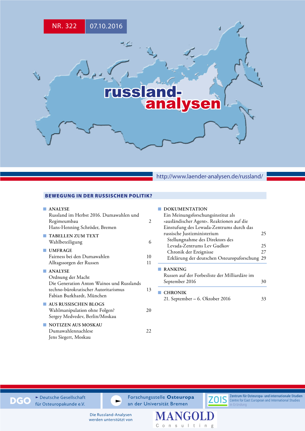 Russland- Analysen