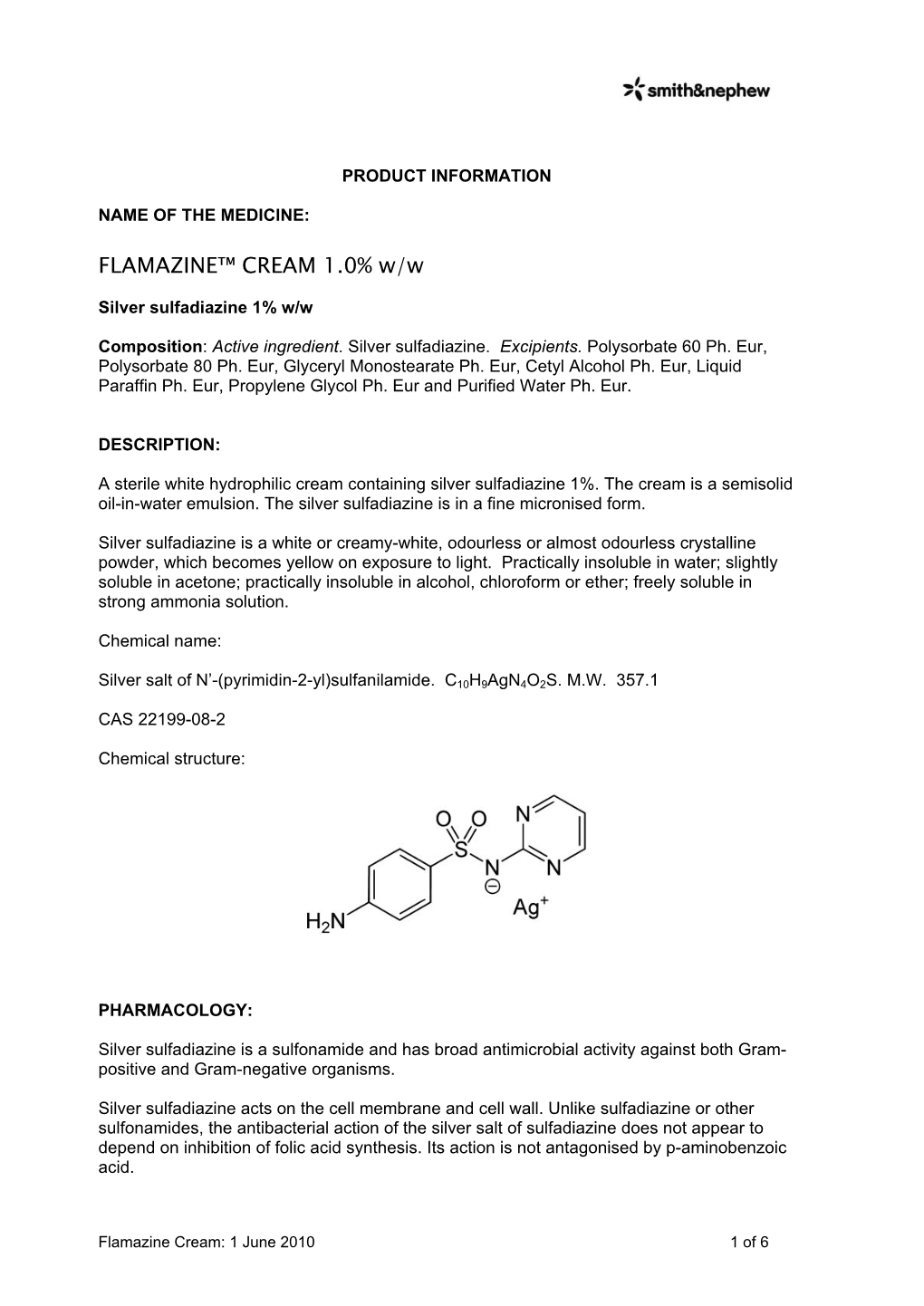 FLAMAZINE™ CREAM 1.0% W/W