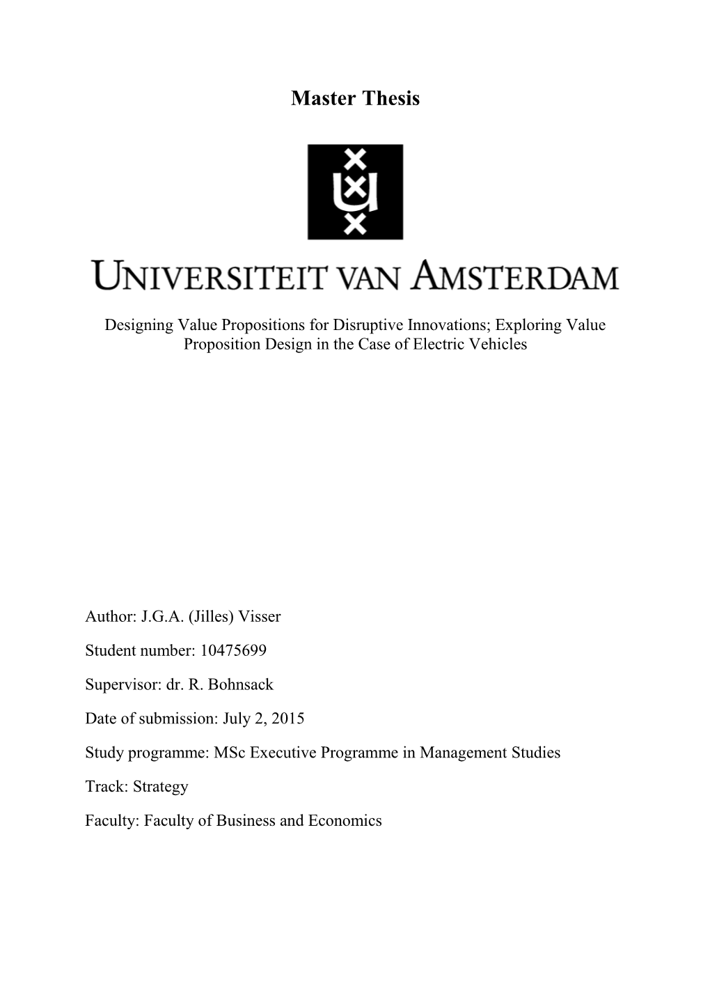 Master Thesis