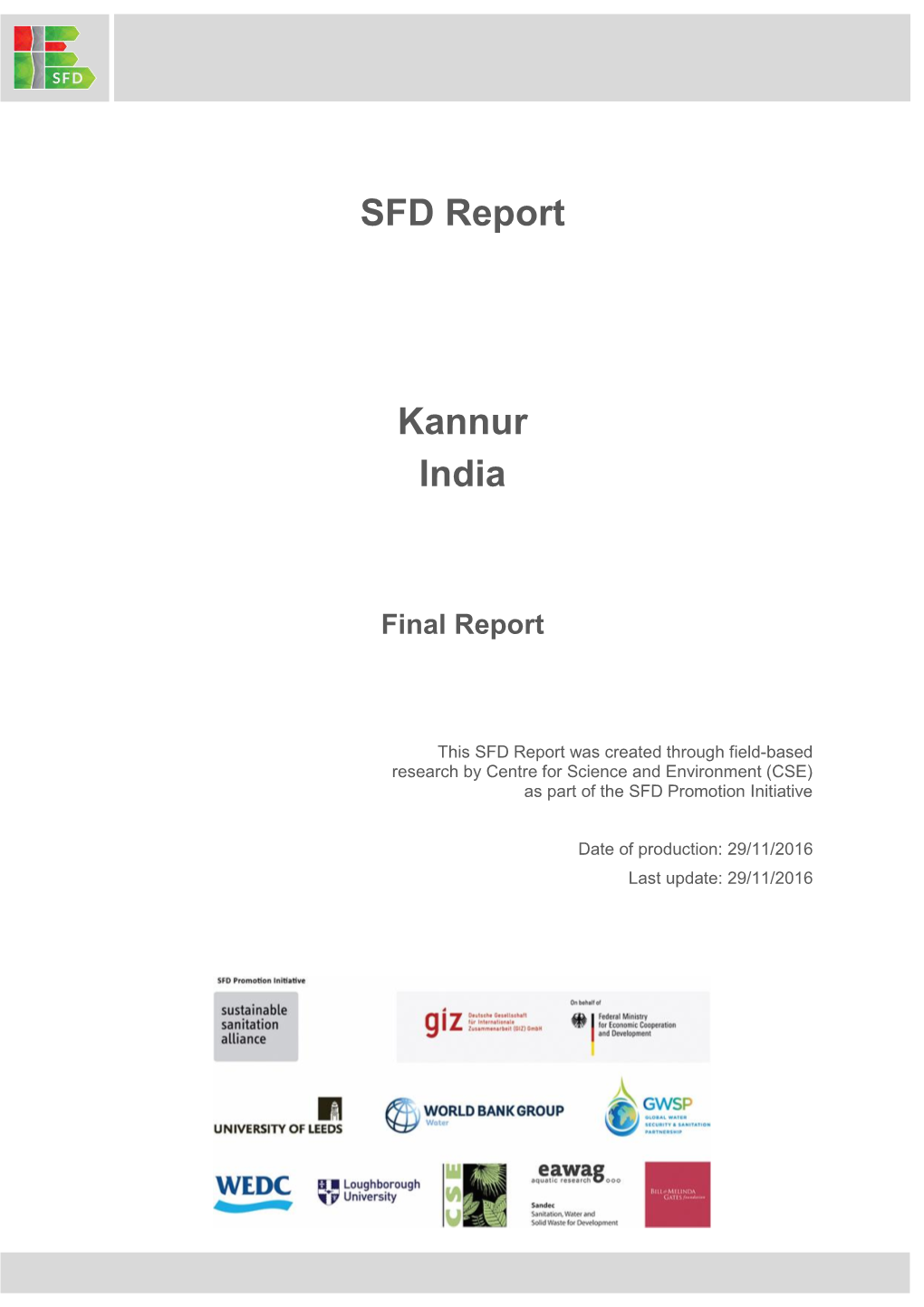 SFD Report Kannur India