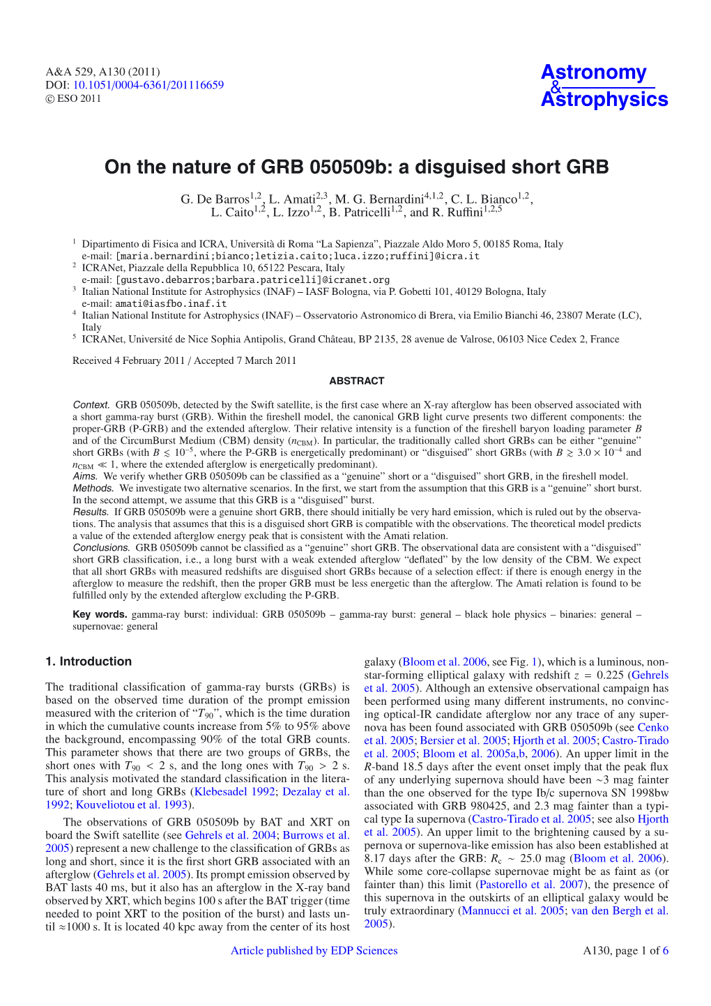 On the Nature of GRB 050509B: a Disguised Short GRB