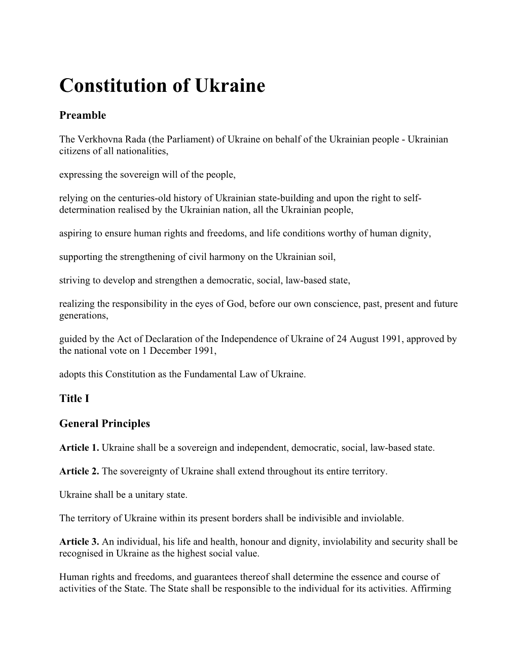 Constitution of Ukraine