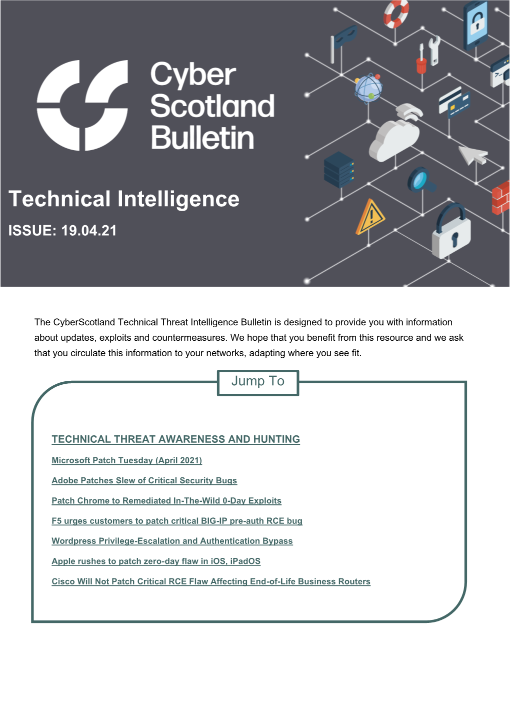 Technical Intelligence ISSUE: 19.04.21