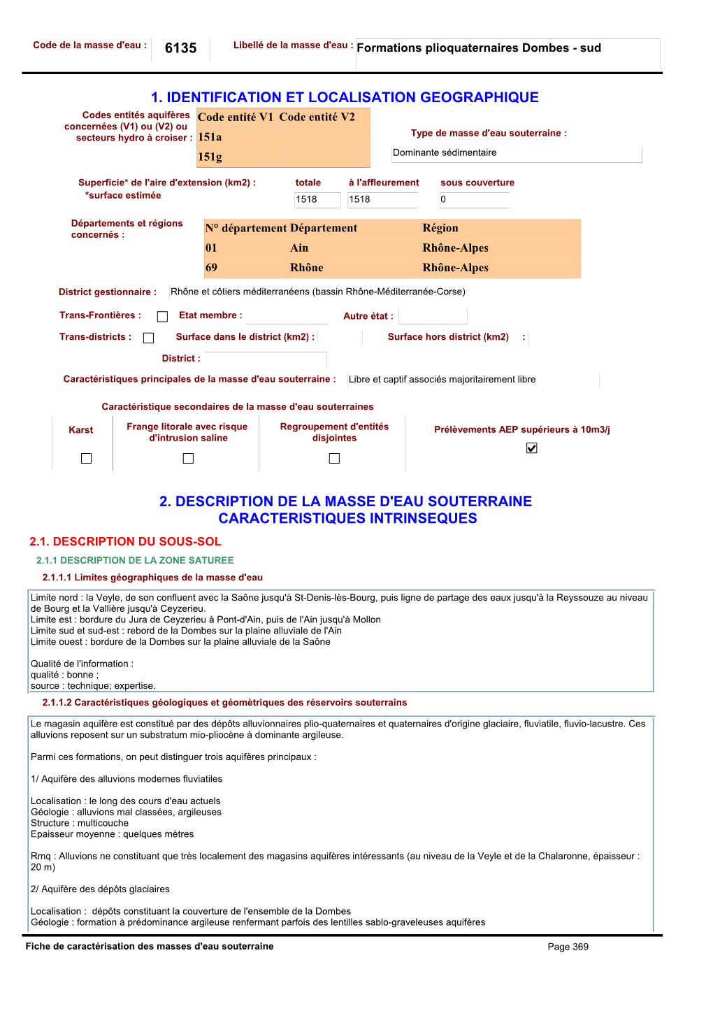 6135 1. Identification Et Localisation Geographique