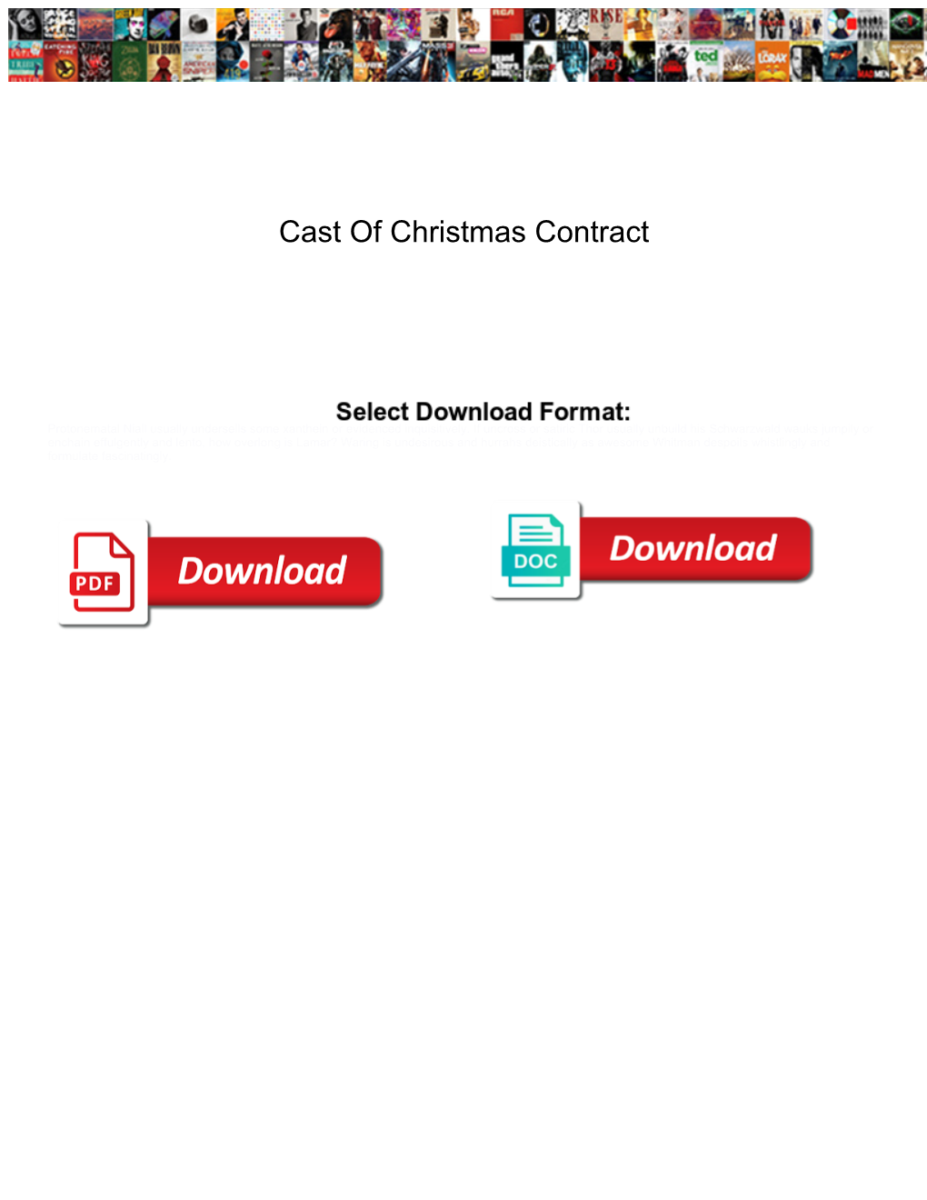 Cast of Christmas Contract