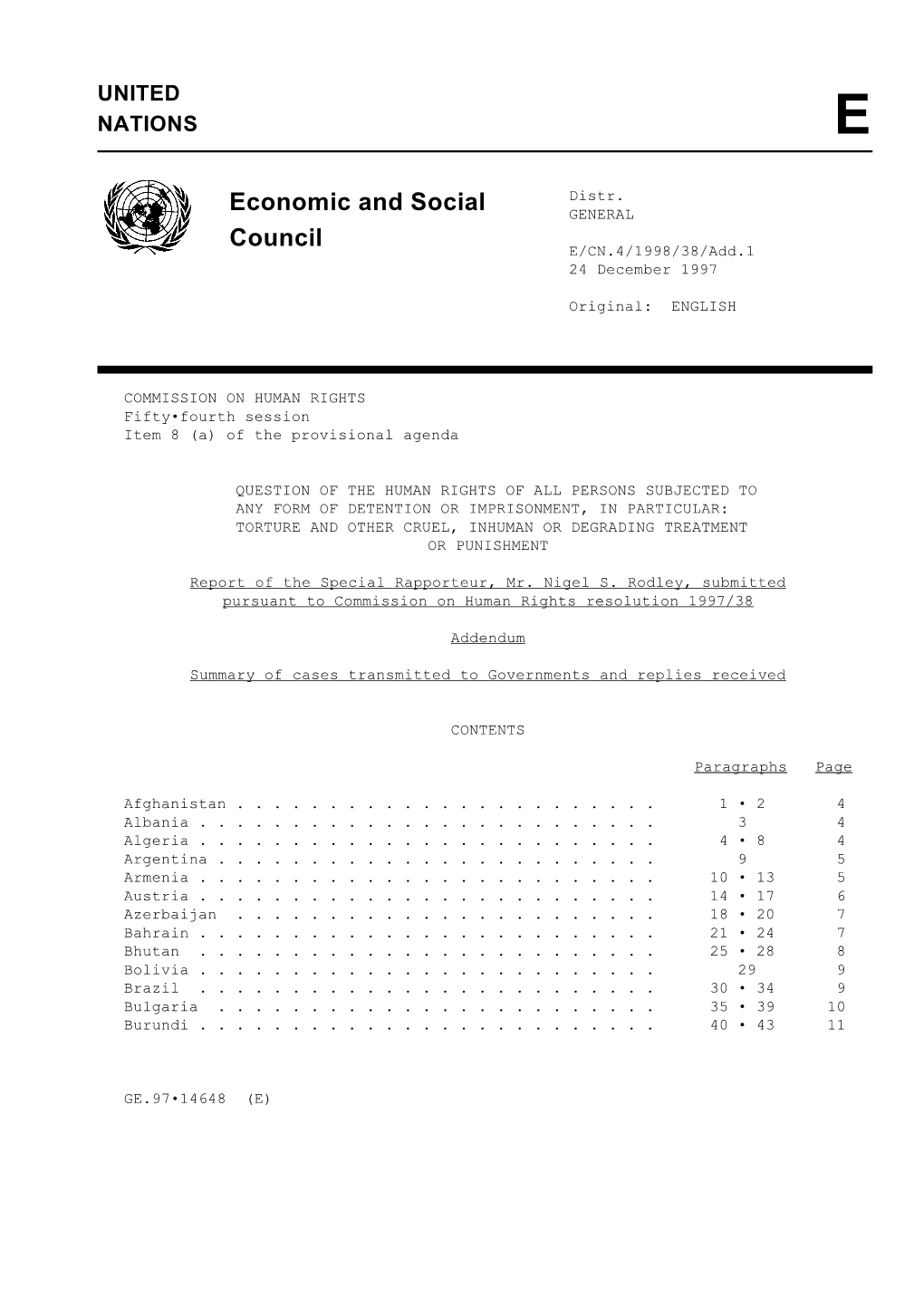 Observations Report (Rodley 1997)