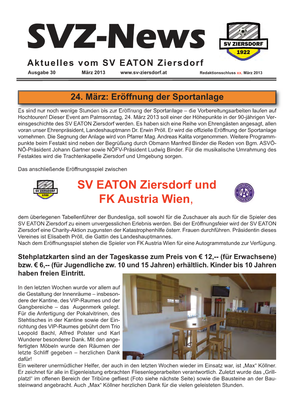 SV EATON Ziersdorf Und FK Austria Wien