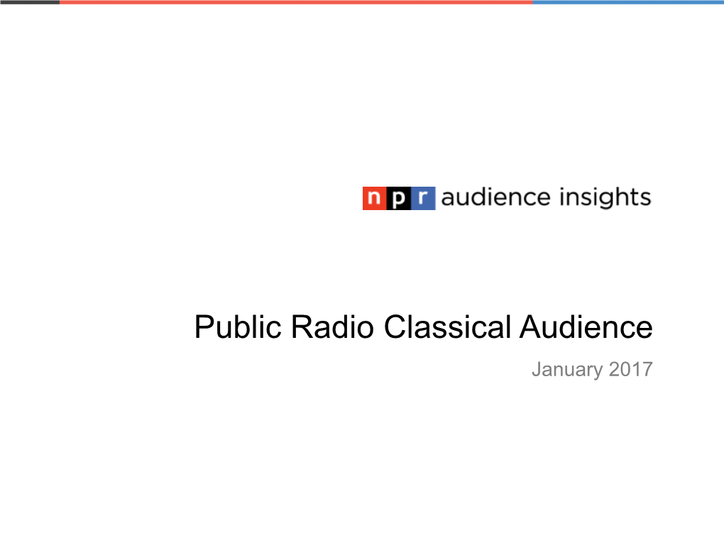 Public Radio Classical Audience January 2017