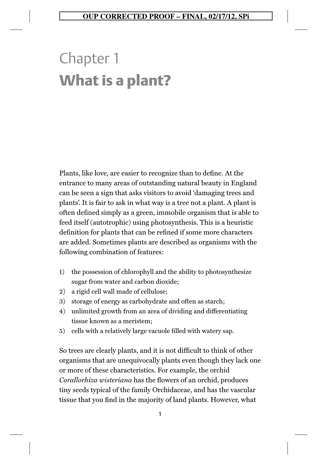 Chapter 1 What Is a Plant?