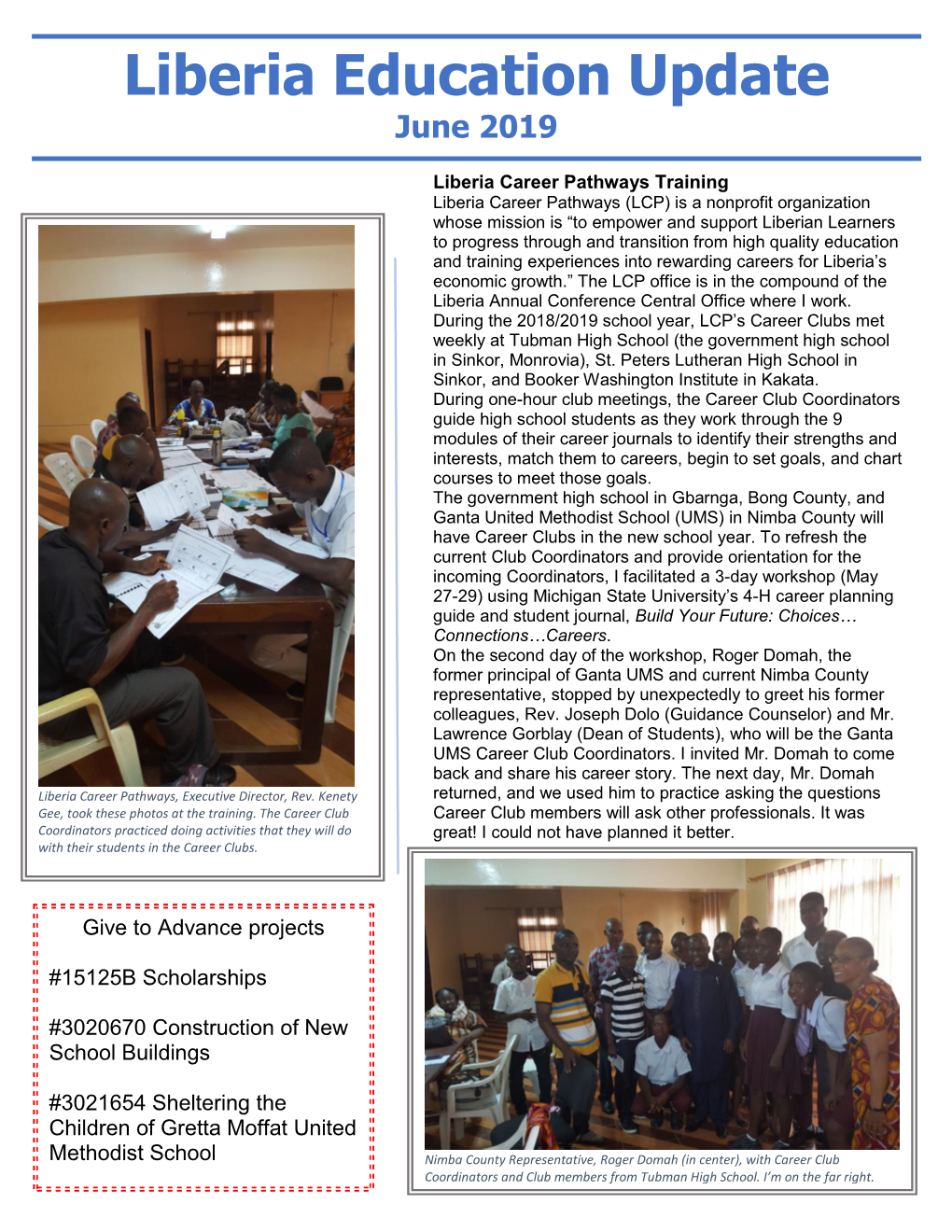 Liberia Education Update June 2019