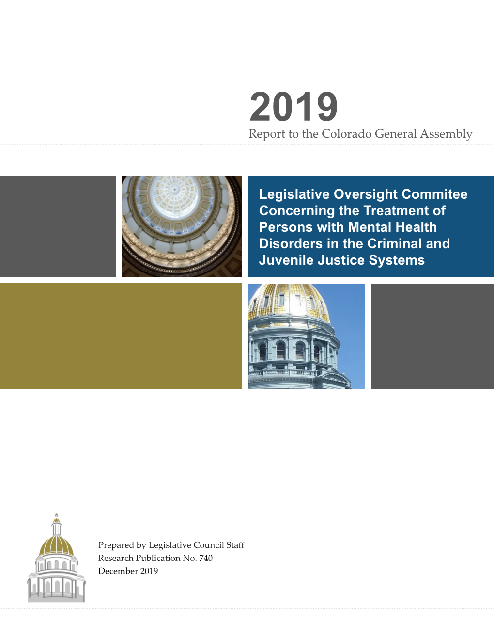 Legislative Oversight Commitee Concerning the Treatment of Persons with Mental Health Disorders in the Criminal and Juvenile Justice Systems