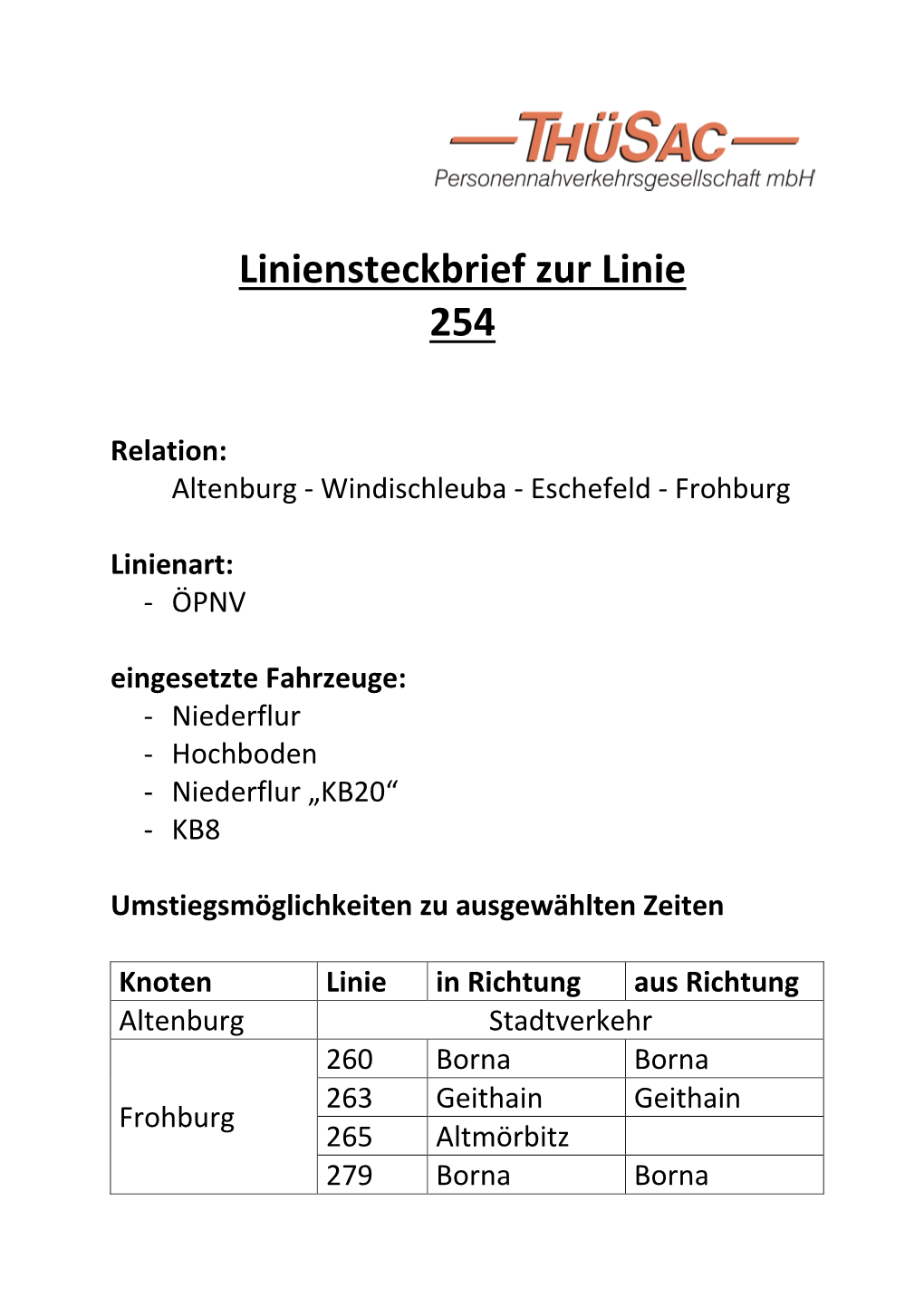 254 Frohburg - Eschefeld - Windischleuba - Altenburg