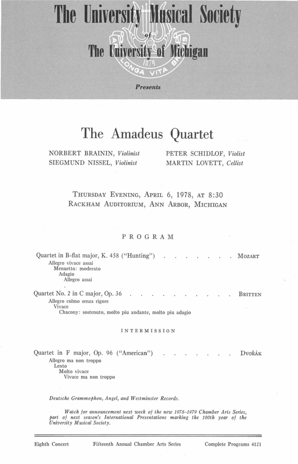 The Amadeus Quartet