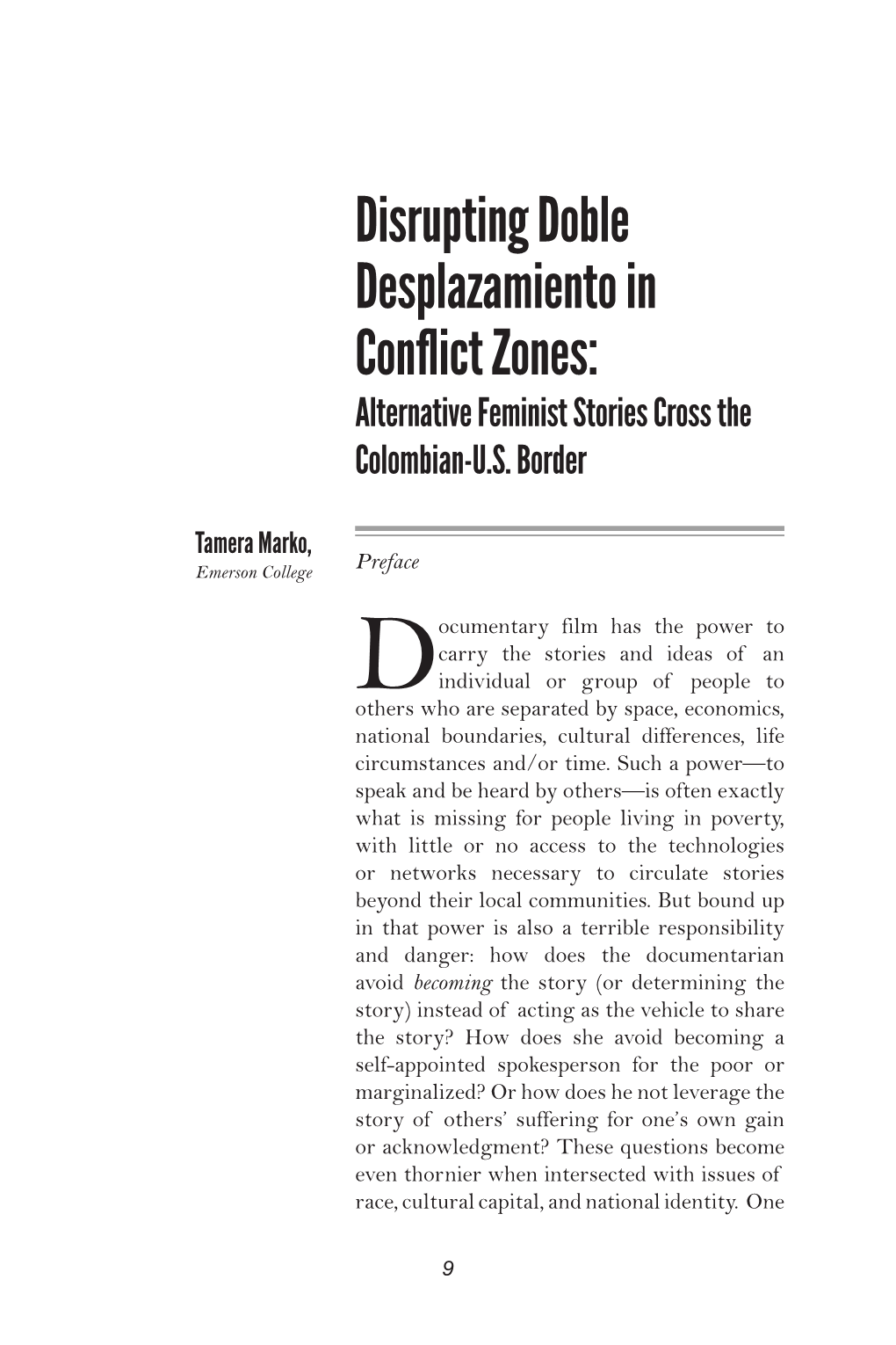 Disrupting Doble Desplazamiento in Conflict Zones