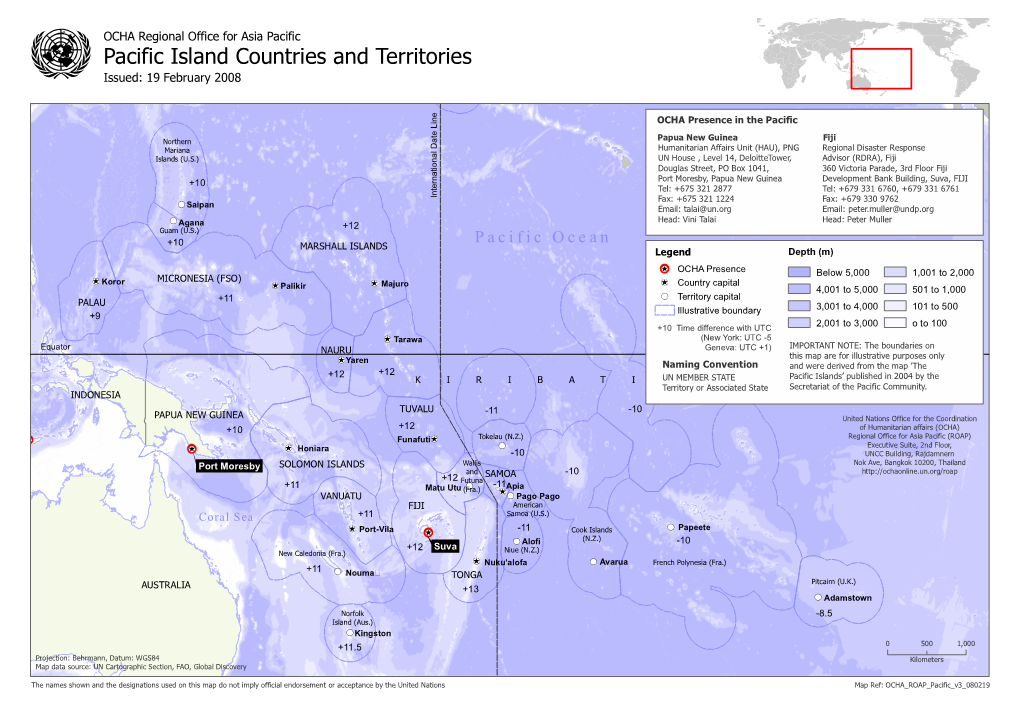 Pacific Island Countries and Territories Issued: 19 February 2008