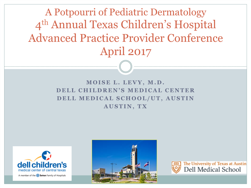 4Th Annual Texas Children's Hospital Advanced Practice Provider