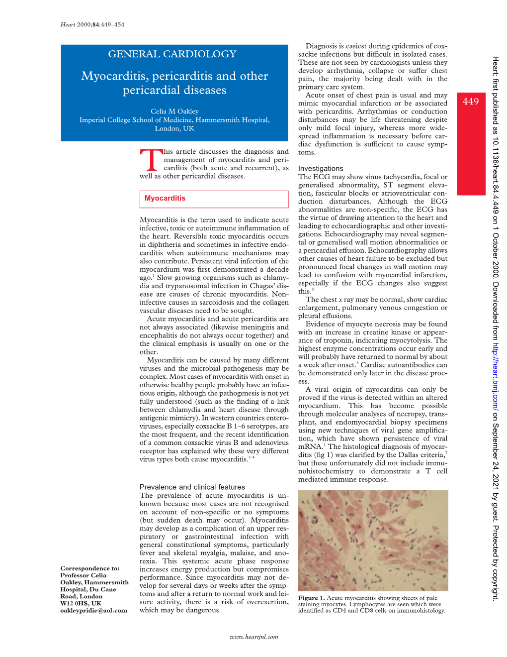 Myocarditis, Pericarditis and Other Pericardial Diseases