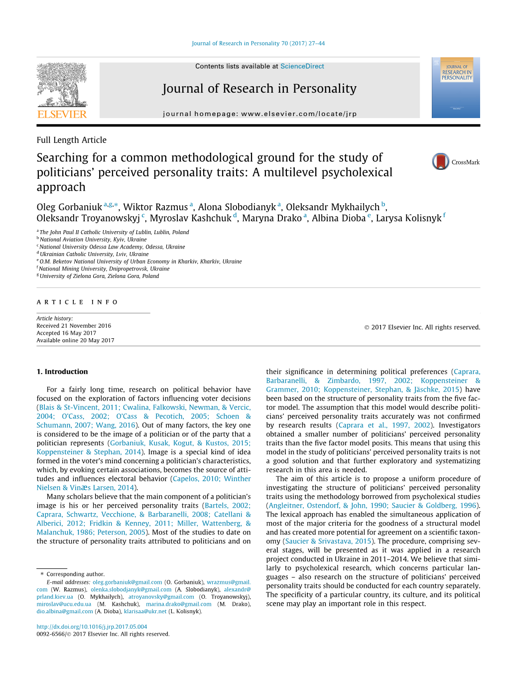 Searching for a Common Methodological Ground for the Study