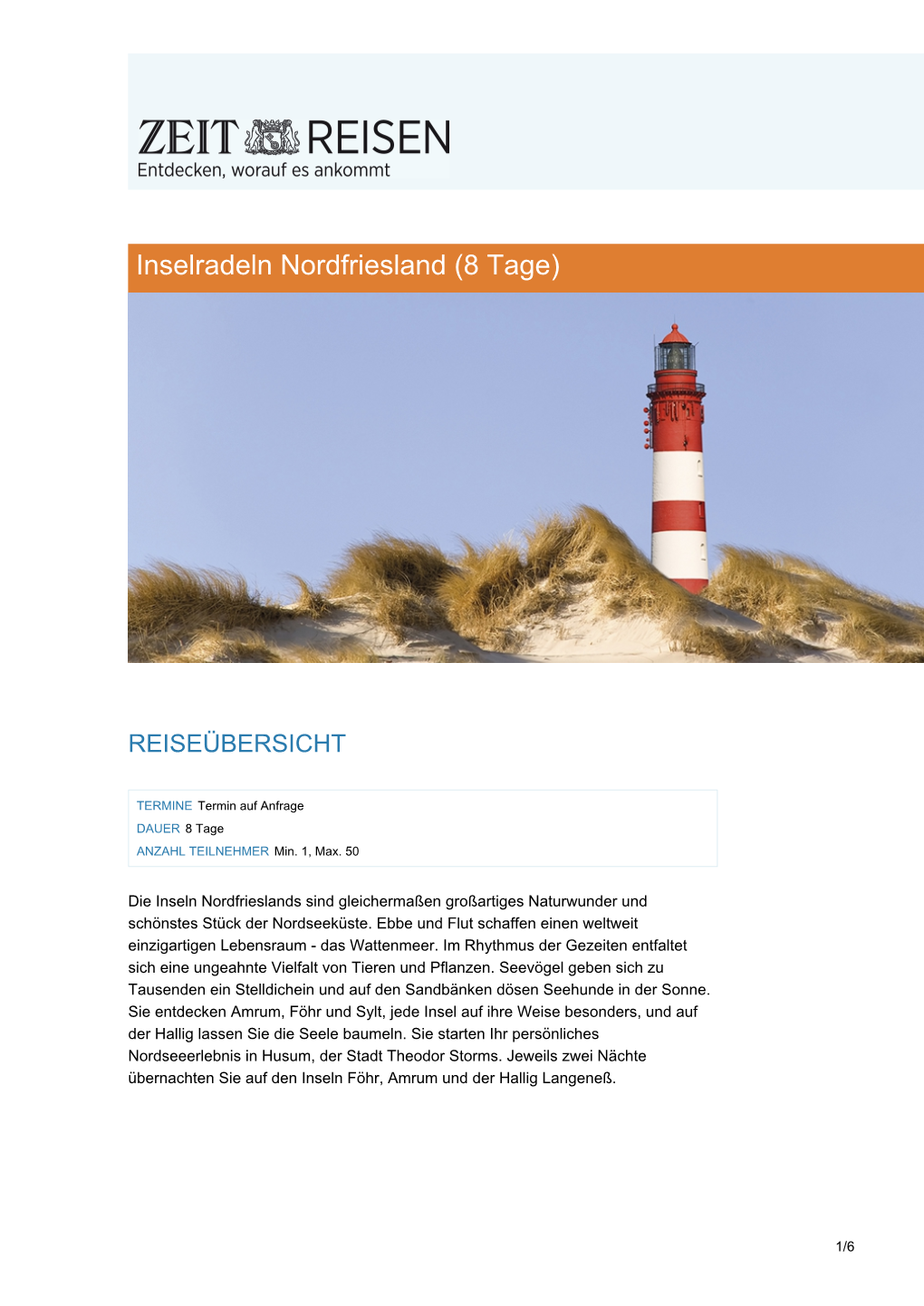 Inselradeln Nordfriesland (8 Tage)