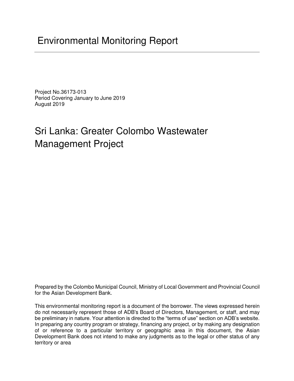 Greater Colombo Wastewater Management Project