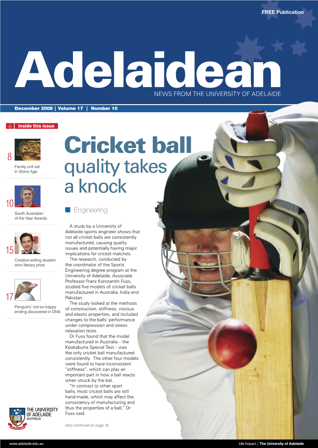 Adelaidean Volume 17 Number 10 December 2008