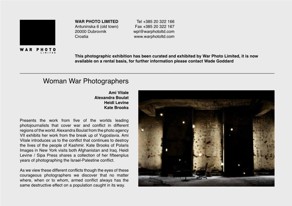 Woman War Photographers