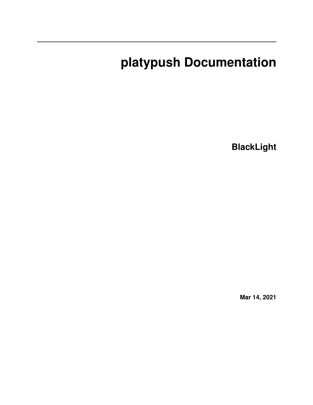 Platypush Documentation