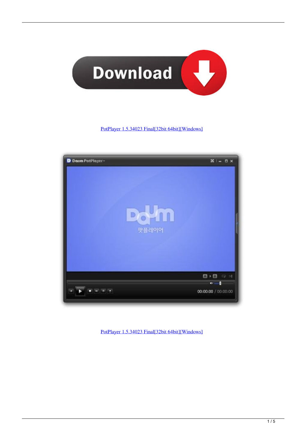 Potplayer 1534023 Final32bit64bitwindows