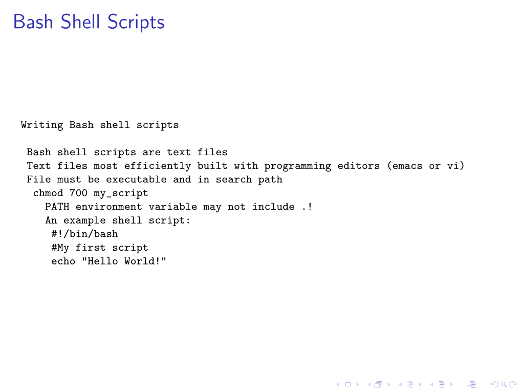 Bash Shell Scripts