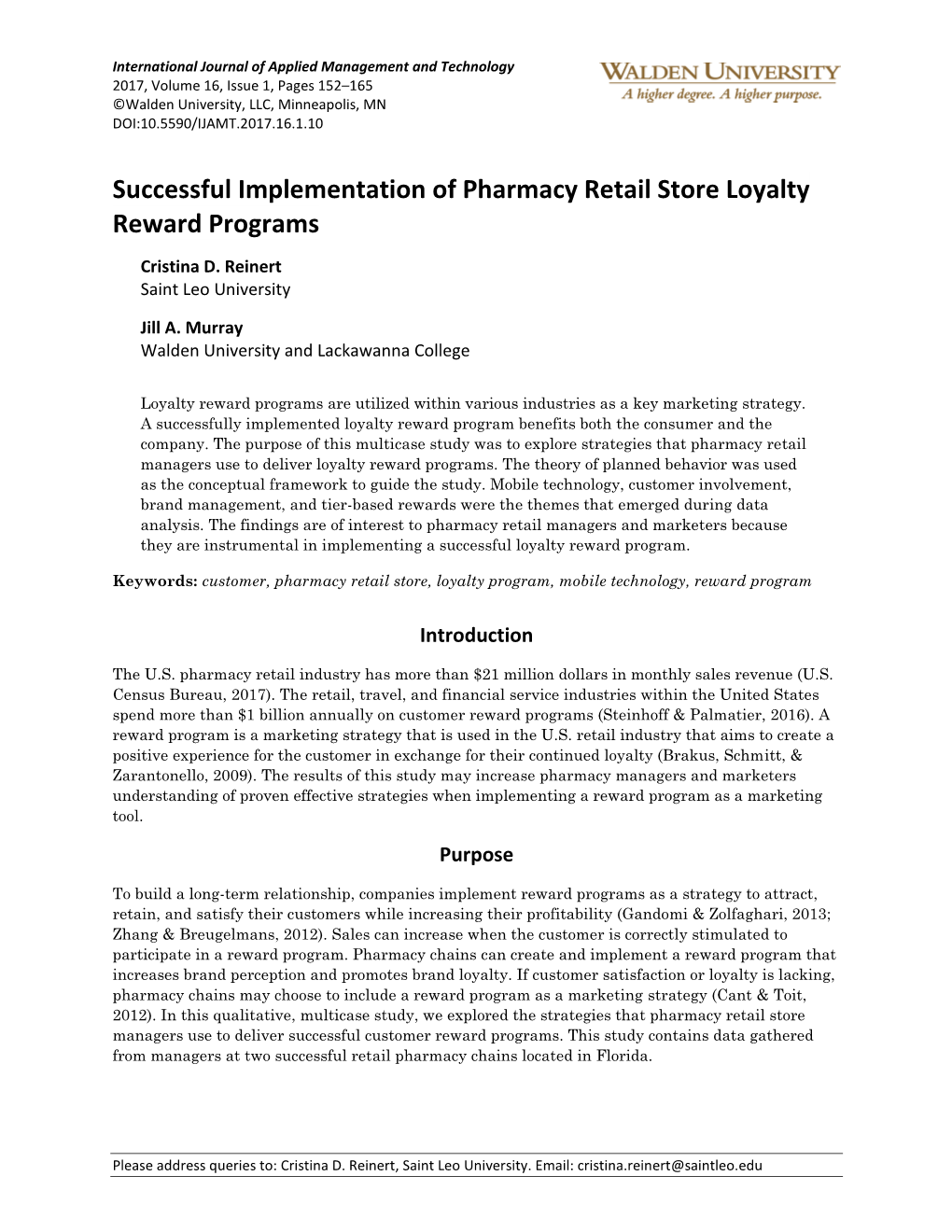 Successful Implementation of Pharmacy Retail Store Loyalty Reward Programs