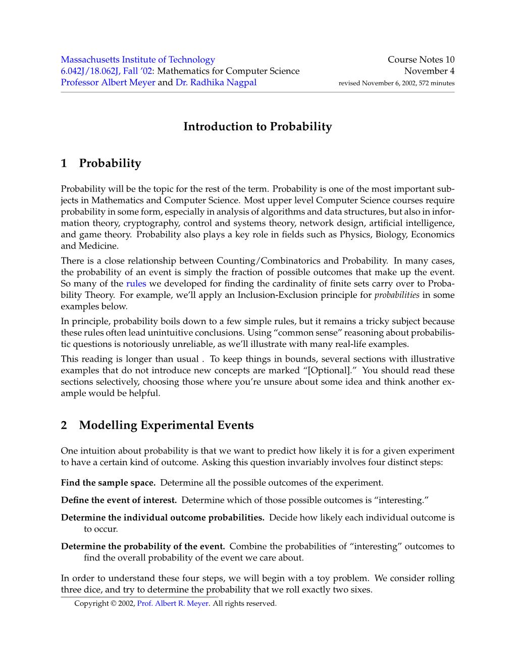 Introduction to Probability