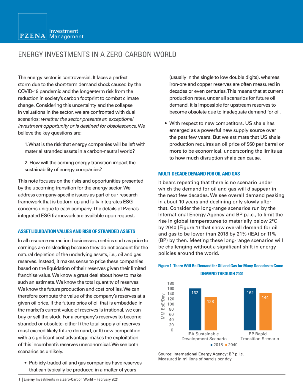 Energy Investments in a Zero-Carbon World