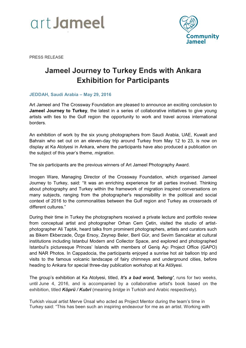 Jameel Journey to Turkey Ends with Ankara Exhibition for Participants
