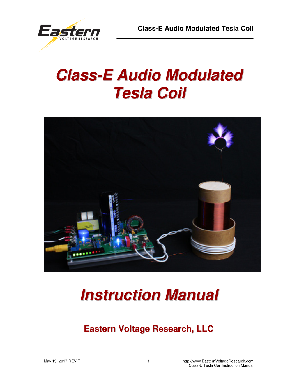 Class-E Audio Modulated Tesla Coil Instruction Manual