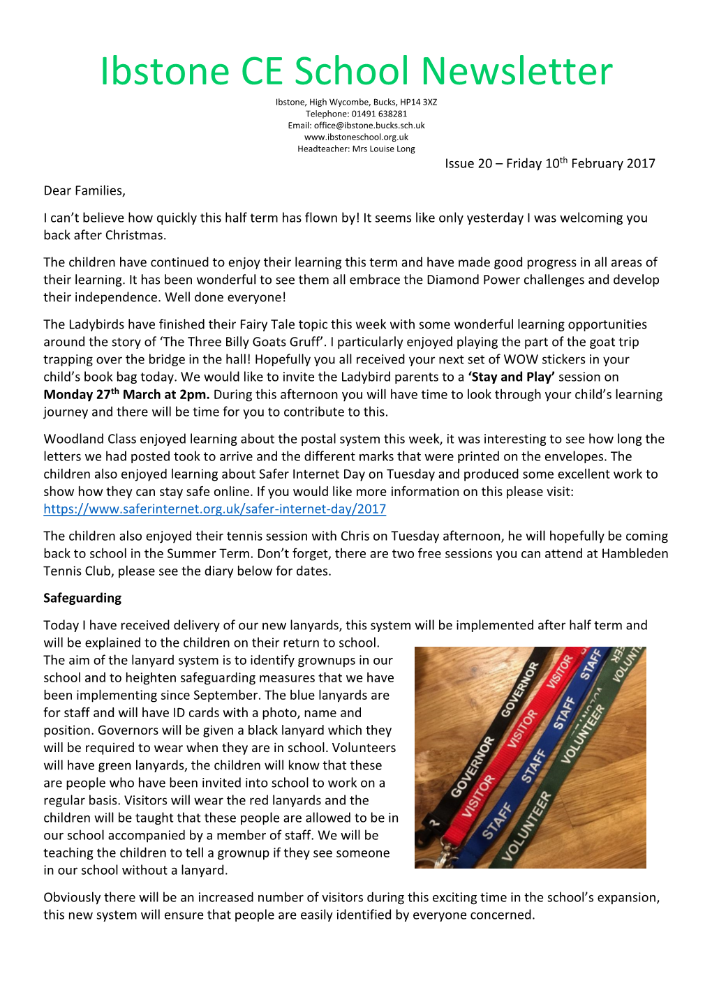 Ibstone CE School Newsletter