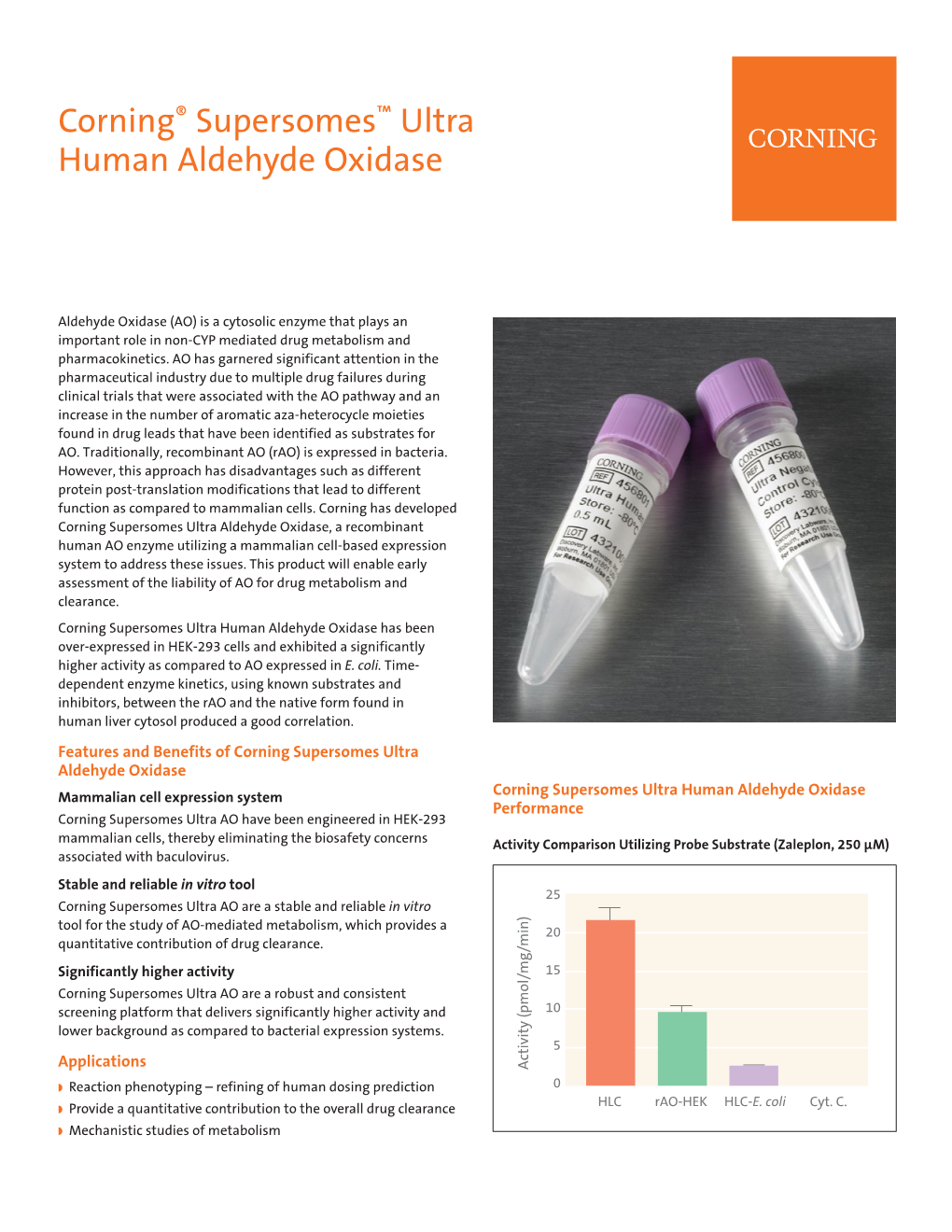 Corning® Supersomes™ Ultra Human Aldehyde Oxidase