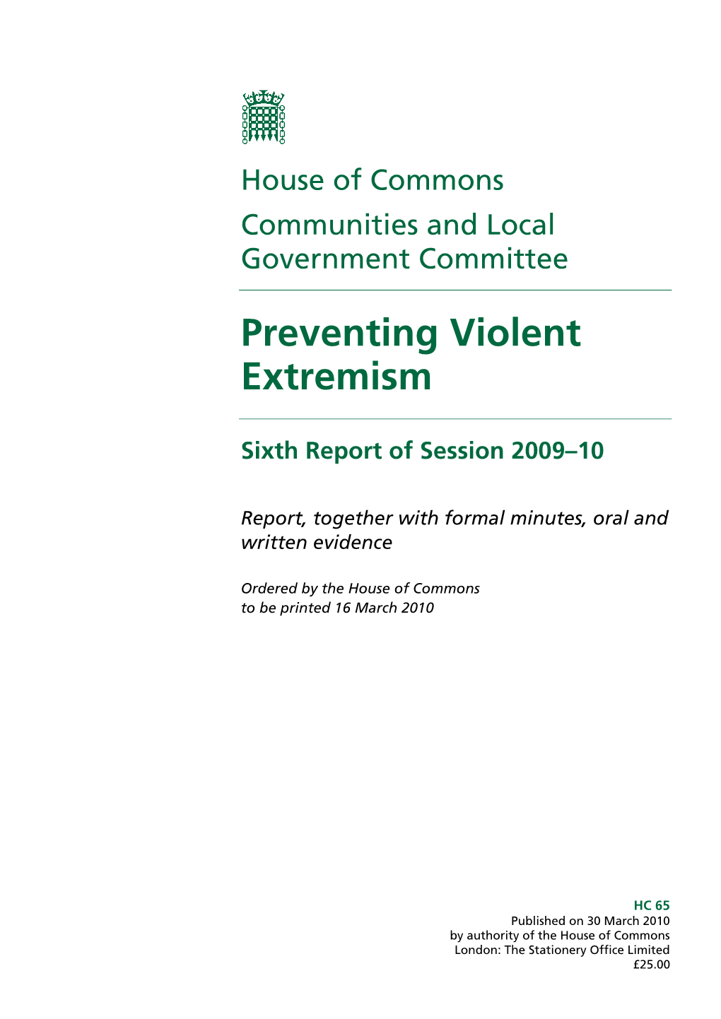 Preventing Violent Extremism