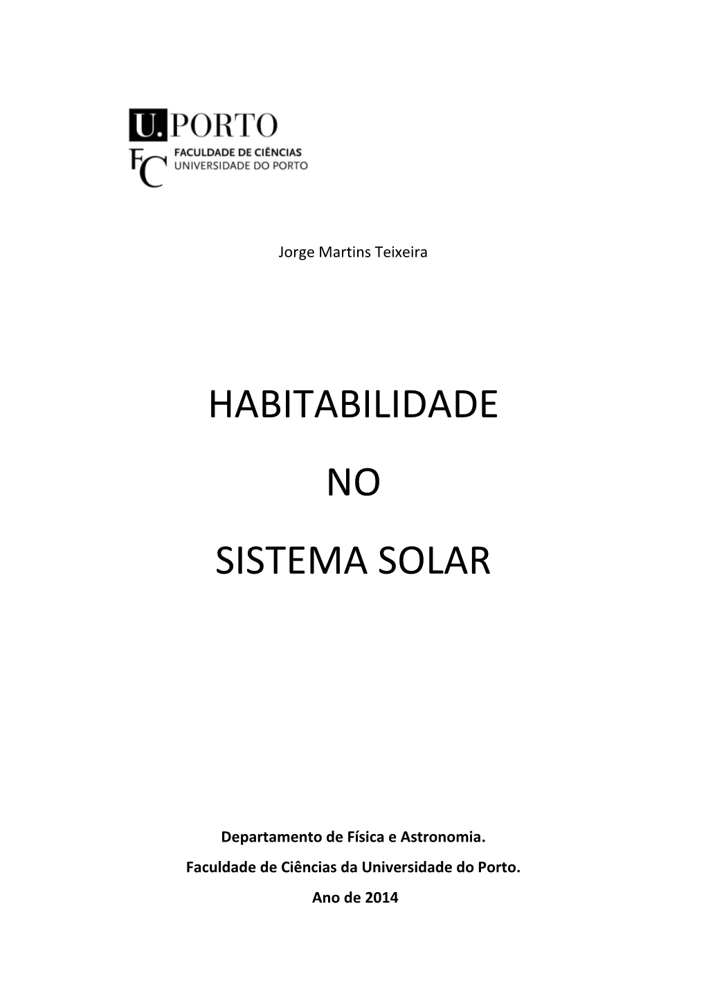 Habitabilidade No Sistema Solar