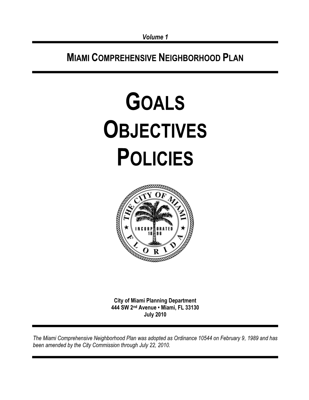 Comprehensive Plan with EAR Amendments