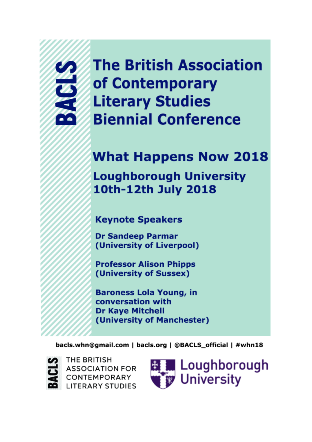 BACLS-WHN 2018 Loughborough Programme