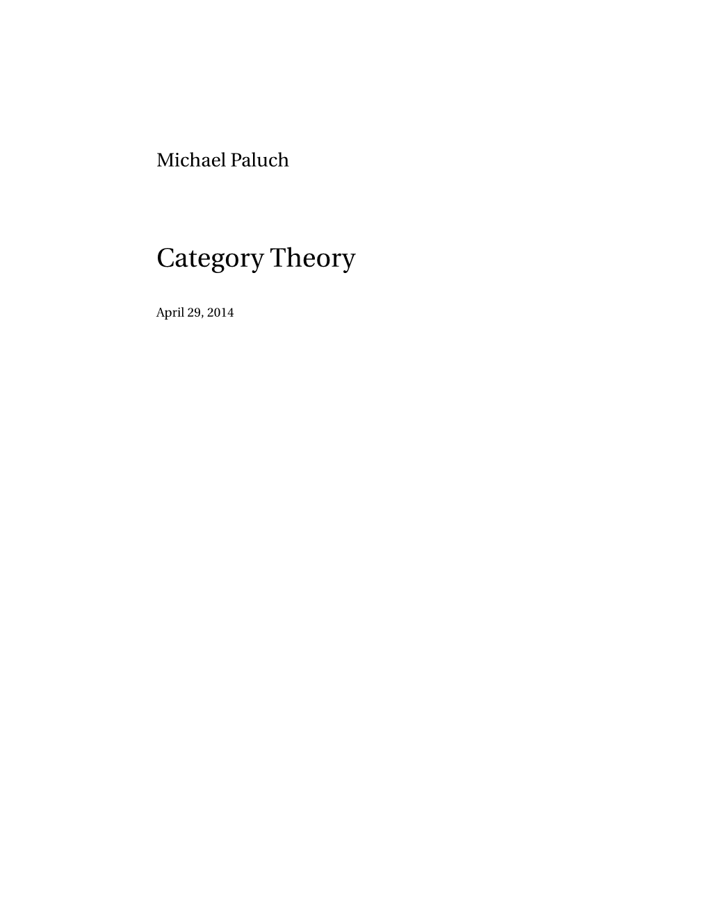 Category Theory