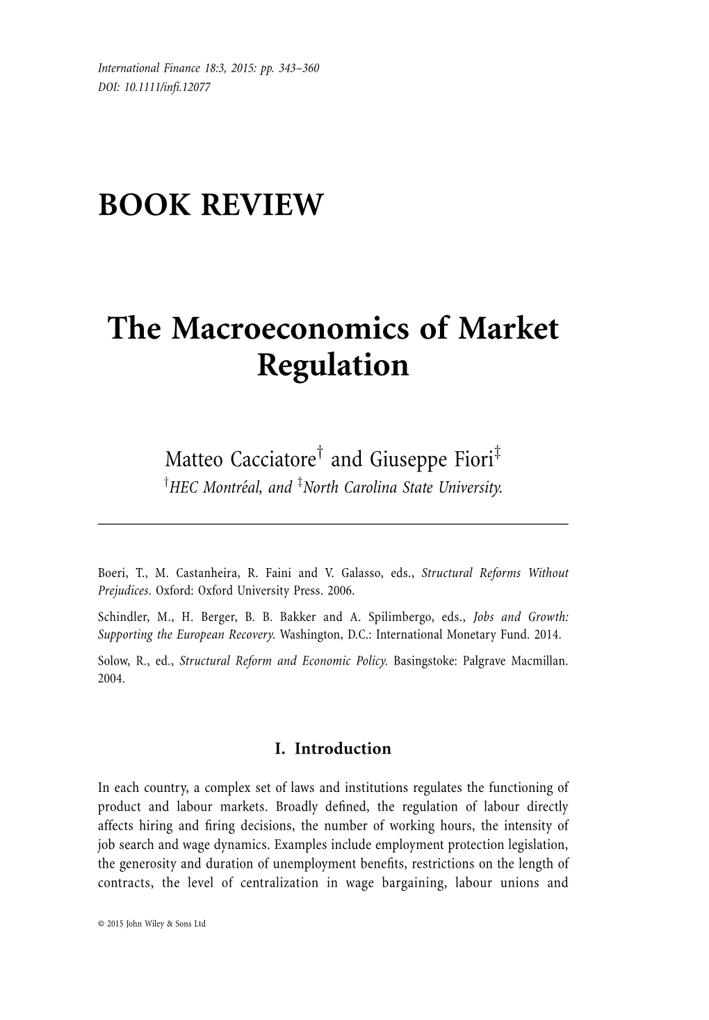 The Macroeconomics of Regulation