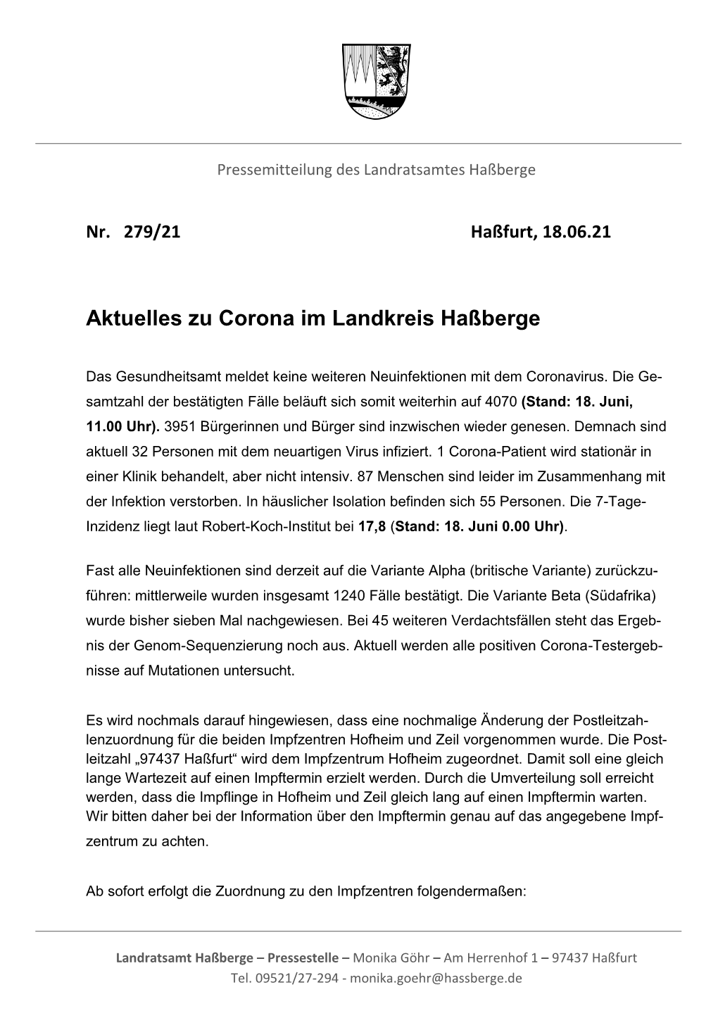 Aktuelles Zu Corona Im Landkreis Haßberge