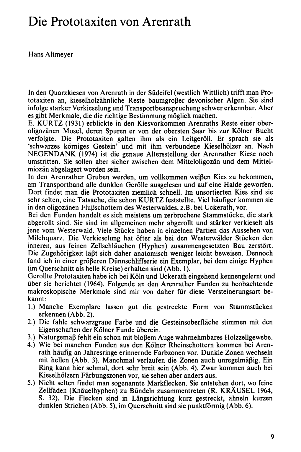 Die Prototaxiten Von Arenrath