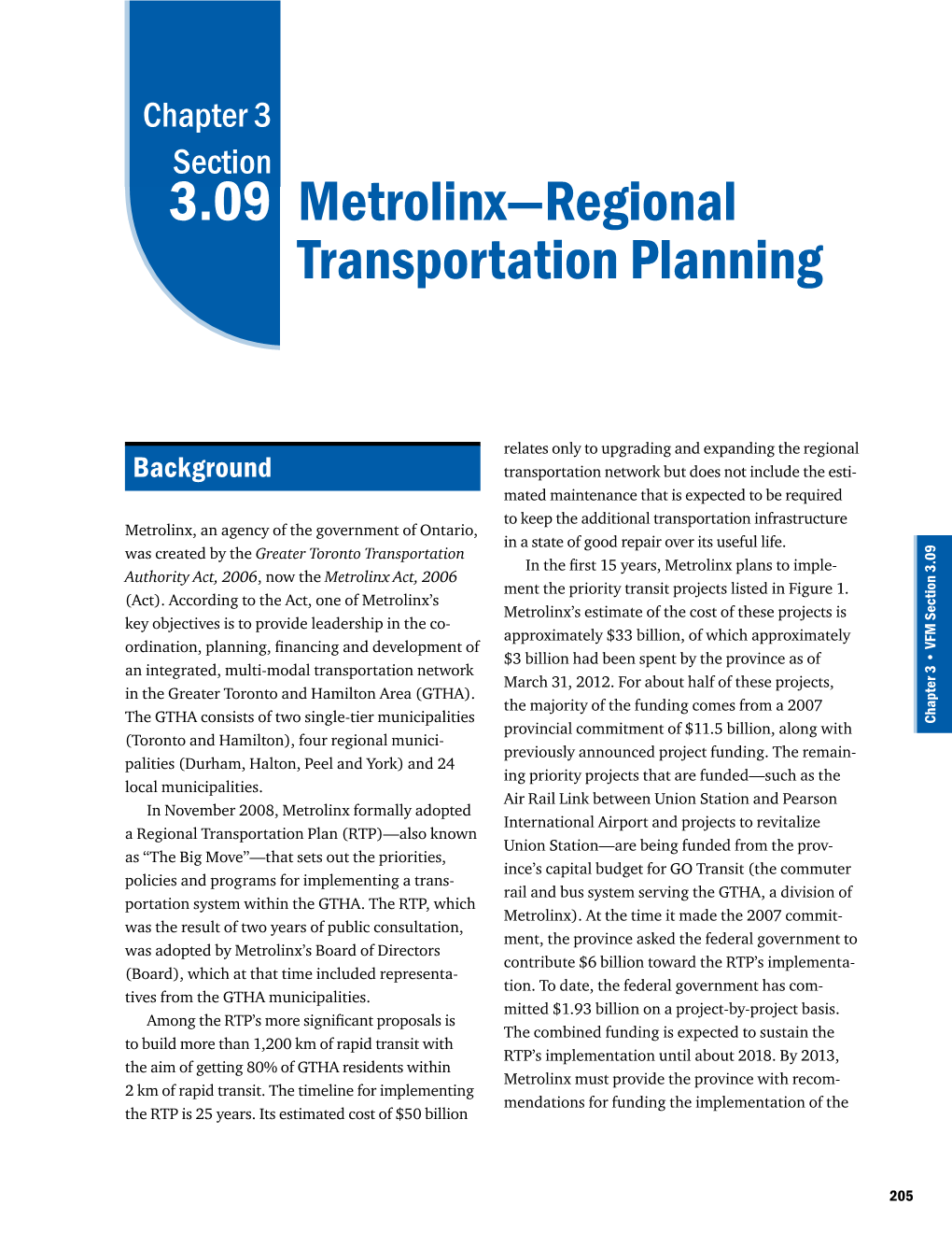 3.09 Metrolinx—Regional Transportation Planning