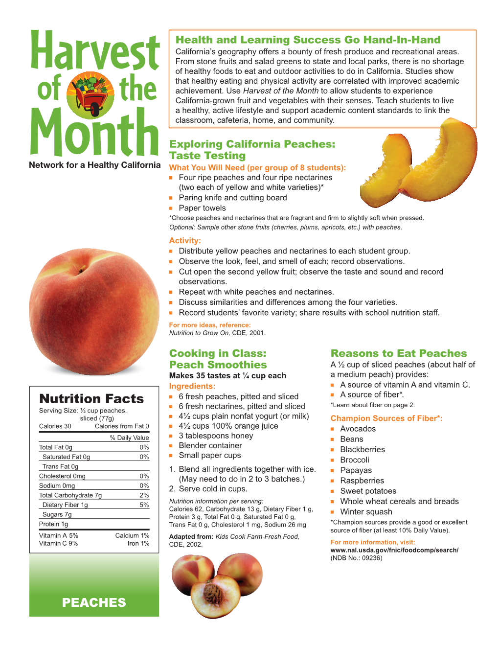 Nutrition Facts N *Learn About Fiber on Page 2