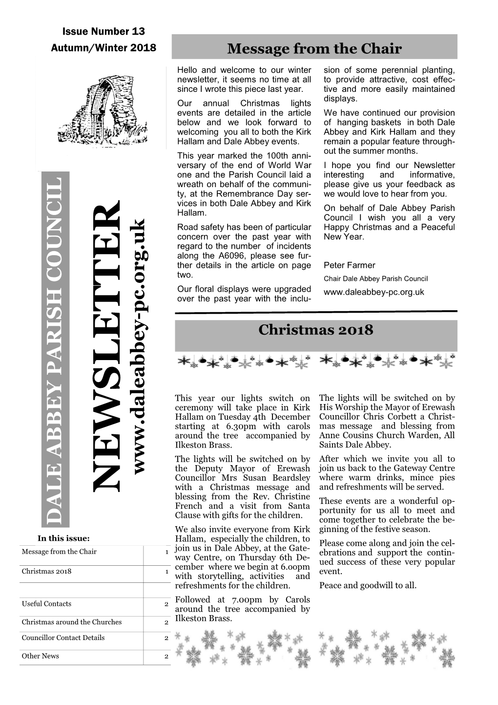 Dale Abbey Newsletter Autumn-Winter2018.Pub