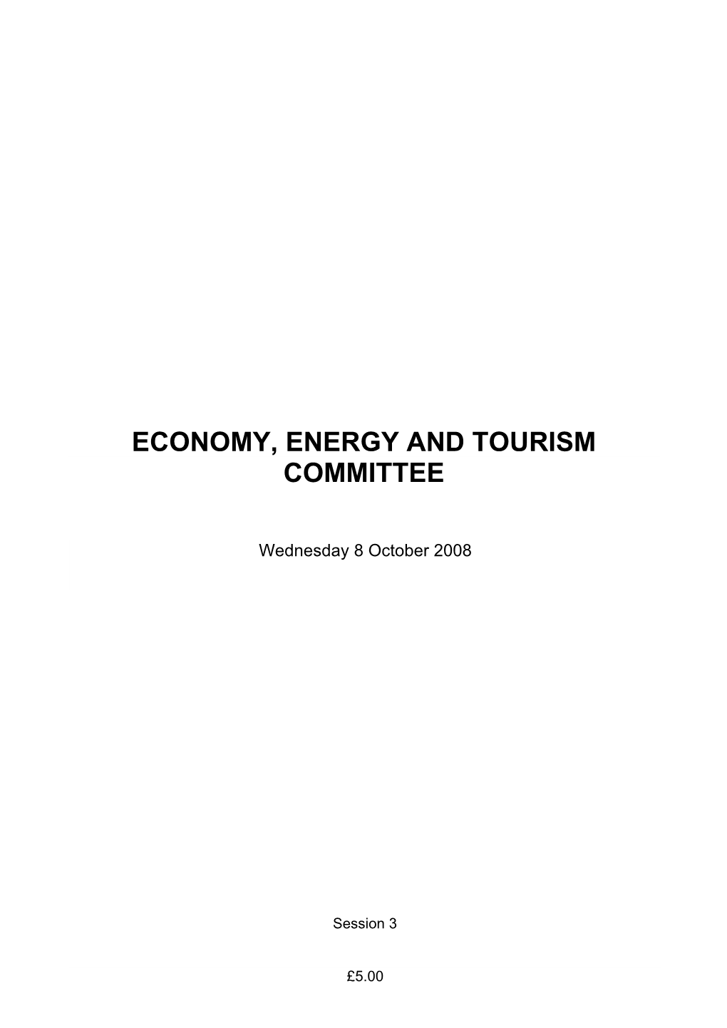 Economy, Energy and Tourism Committee